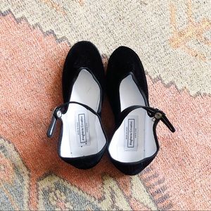NWOT Drogheria Crivellini Black Velvet Mary Jane flats